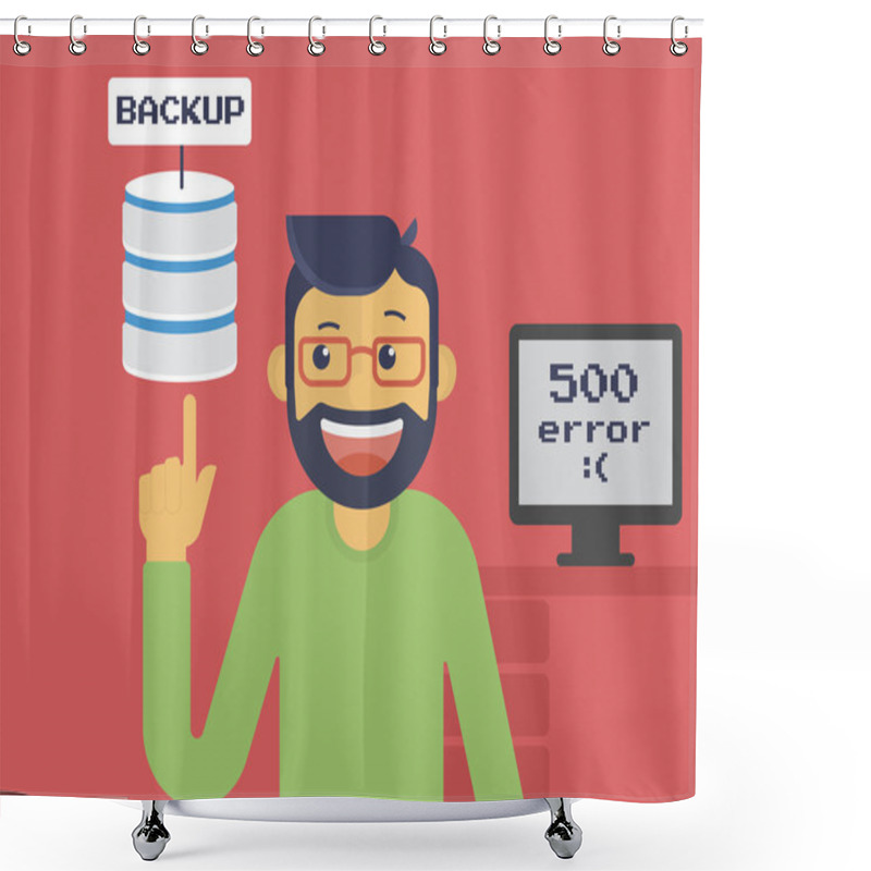 Personality  Information Recovery And Data Backup Shower Curtains