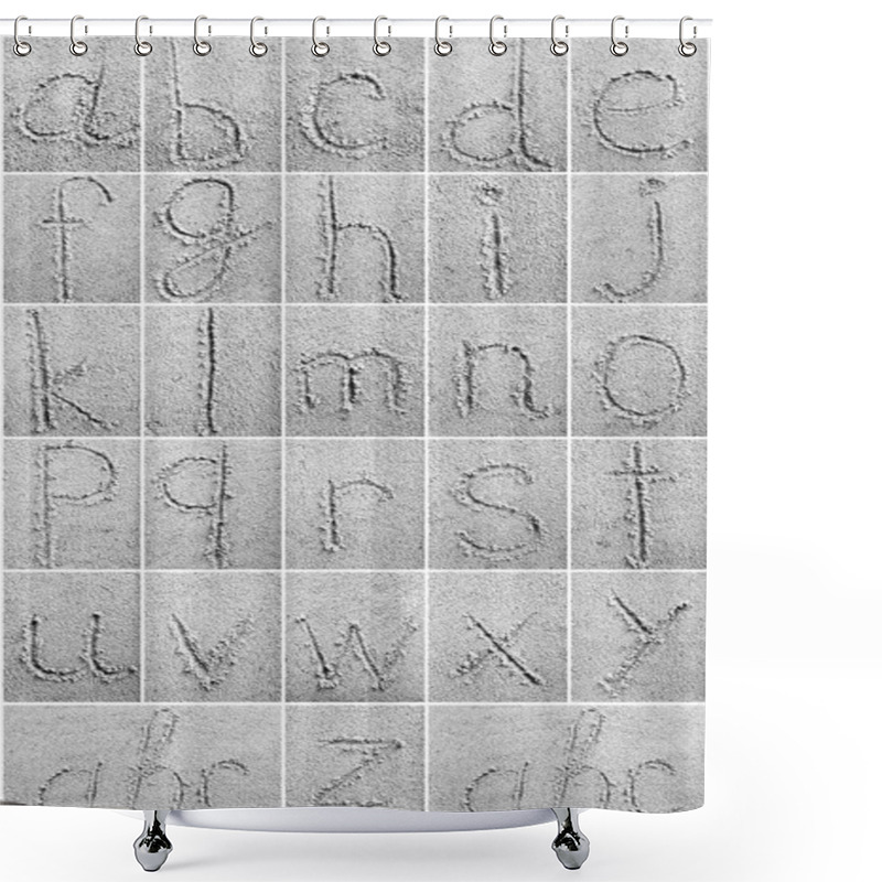 Personality  Handwritten Alphabet Letters Shower Curtains