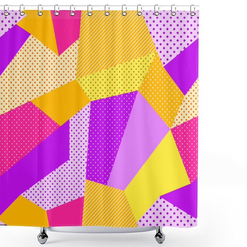 Personality  Seamless Patch Work Pattern Shower Curtains