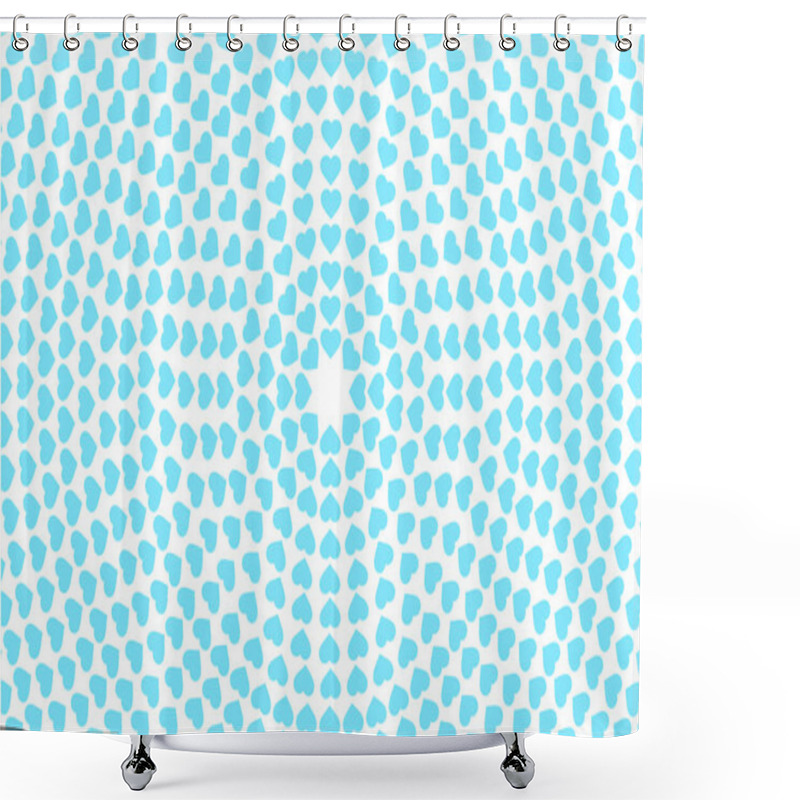 Personality  Wallpaper With Heart Marks Laid Out In A Circular Pattern. Shower Curtains