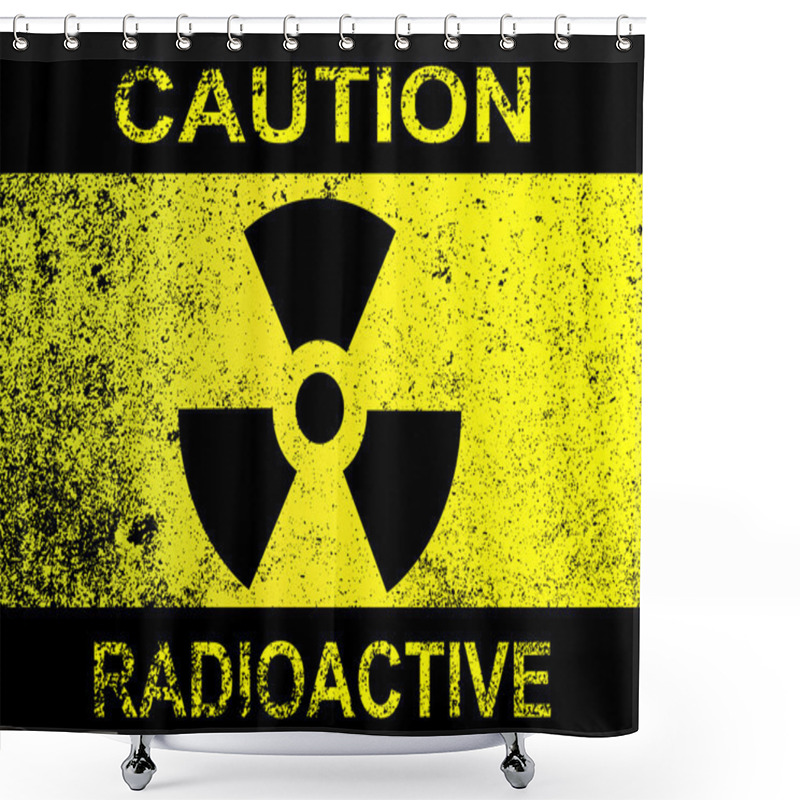 Personality  Caution Radioactive Sign Shower Curtains