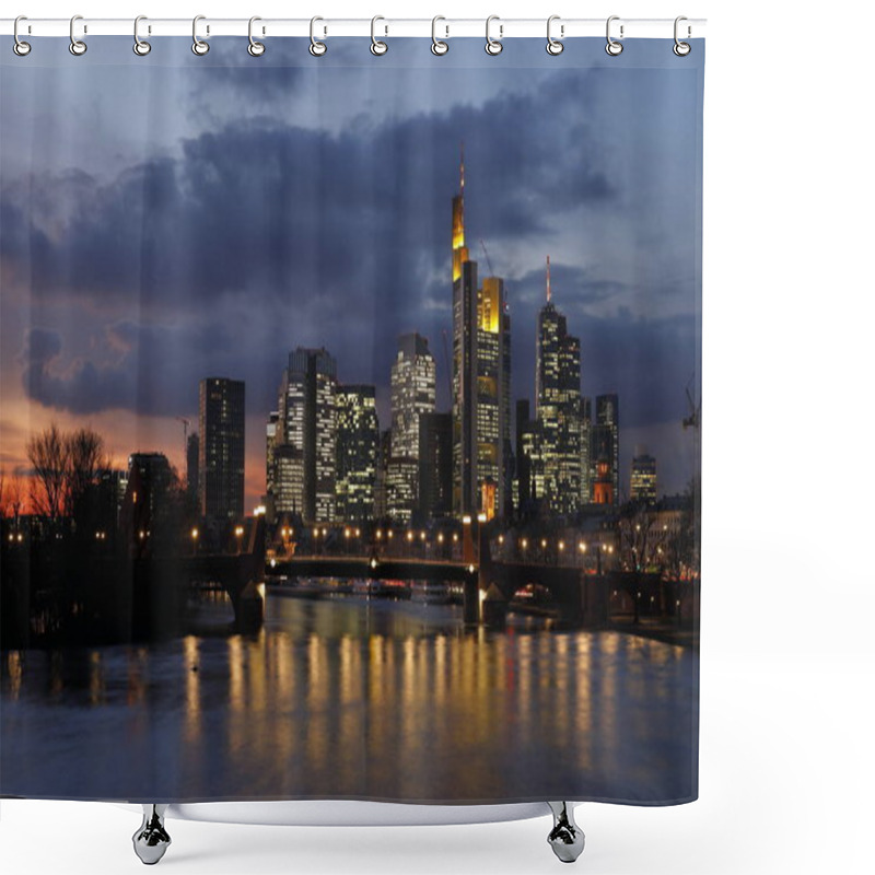 Personality  The Skyline Of Frankfurt Am Main Shower Curtains