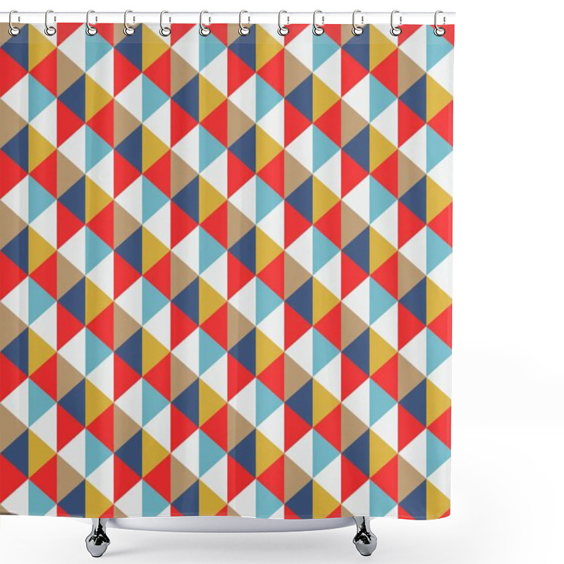 Personality  Seamless Abstract Background With Geometric Elements Shower Curtains