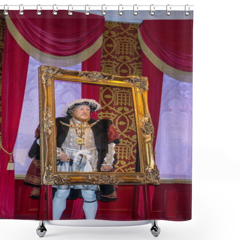 Personality   King Henry 8th Wax Figure  At Madame Tussauds Wax Museum. London,UK Shower Curtains