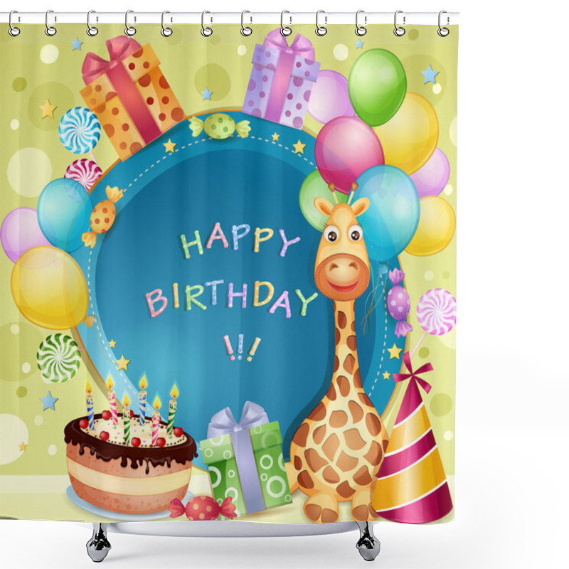 Personality  Birthday Card Shower Curtains