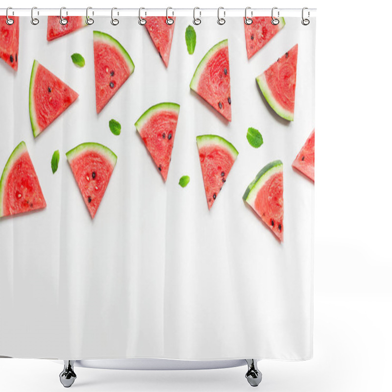 Personality  Fresh Watermelon Slices Pattern Shower Curtains