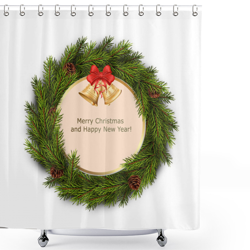 Personality  Christmas Greeting Card Shower Curtains