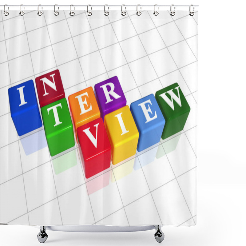 Personality  Interview In Colour 2 Shower Curtains