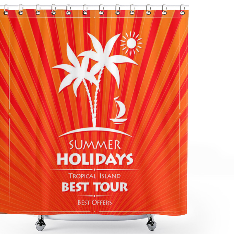 Personality  Travel Agency Logo Shower Curtains