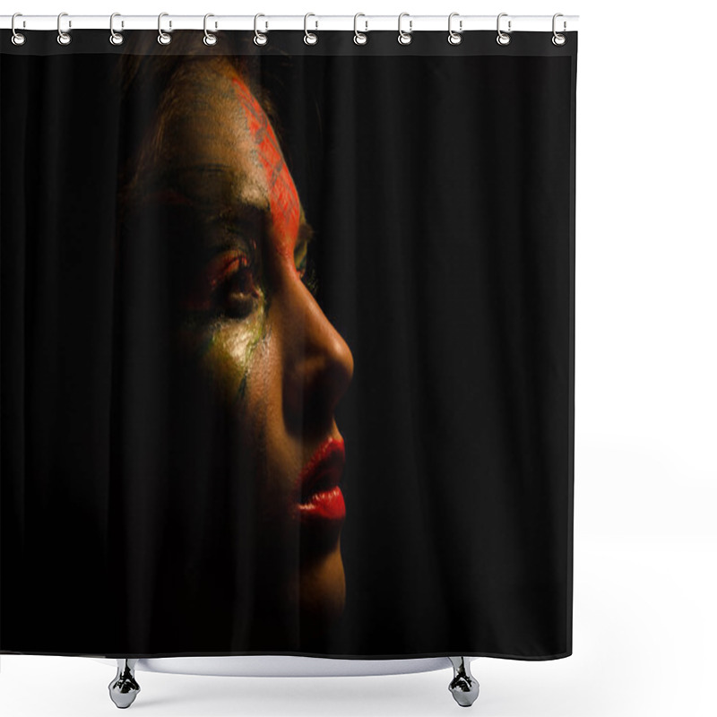 Personality  Black Women Painted Shower Curtains