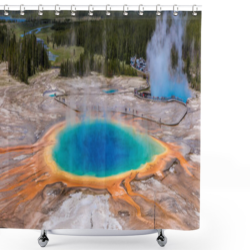 Personality  Yellowstone Grand Prismatic Spring Shower Curtains