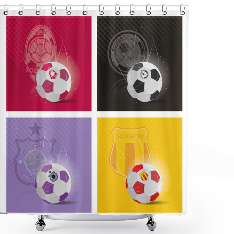 Personality  Soccer Shower Curtains