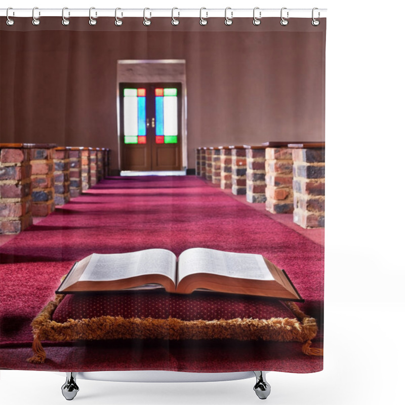 Personality  Bible Lying On A Pillow Shower Curtains