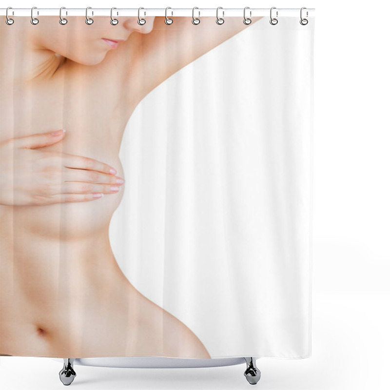 Personality  Young Woman With Perfect Body Shower Curtains