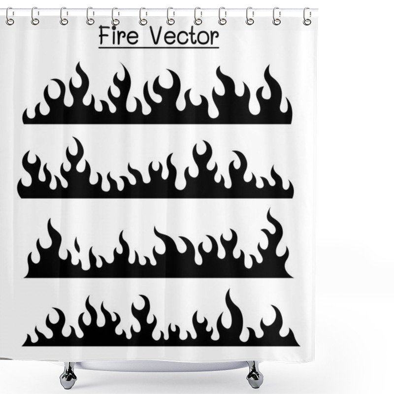 Personality  Flame & Fire Icon Set  Shower Curtains