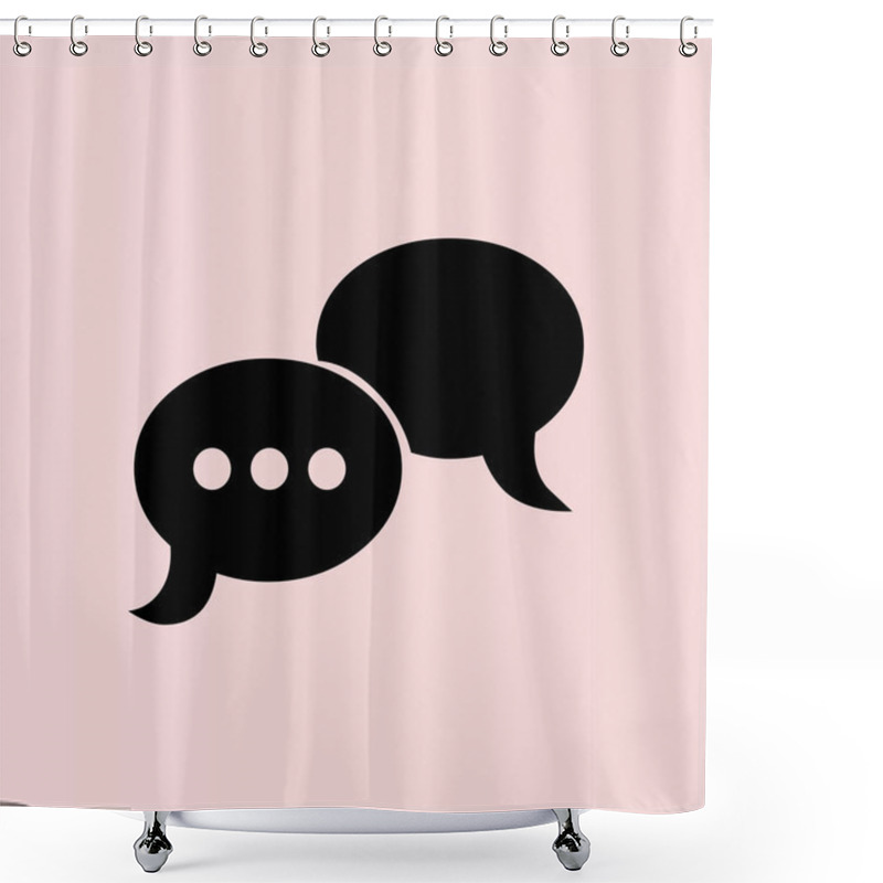 Personality  Speech Bubbles Icon  Shower Curtains