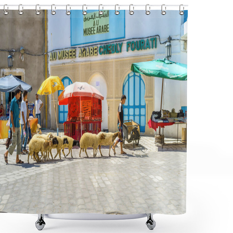 Personality  The Sheep In Old Town Shower Curtains