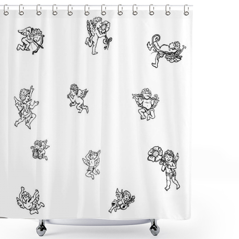 Personality  Little Angels Shower Curtains