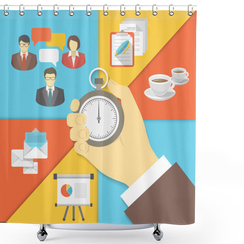 Personality  Time Management Business Concept Shower Curtains