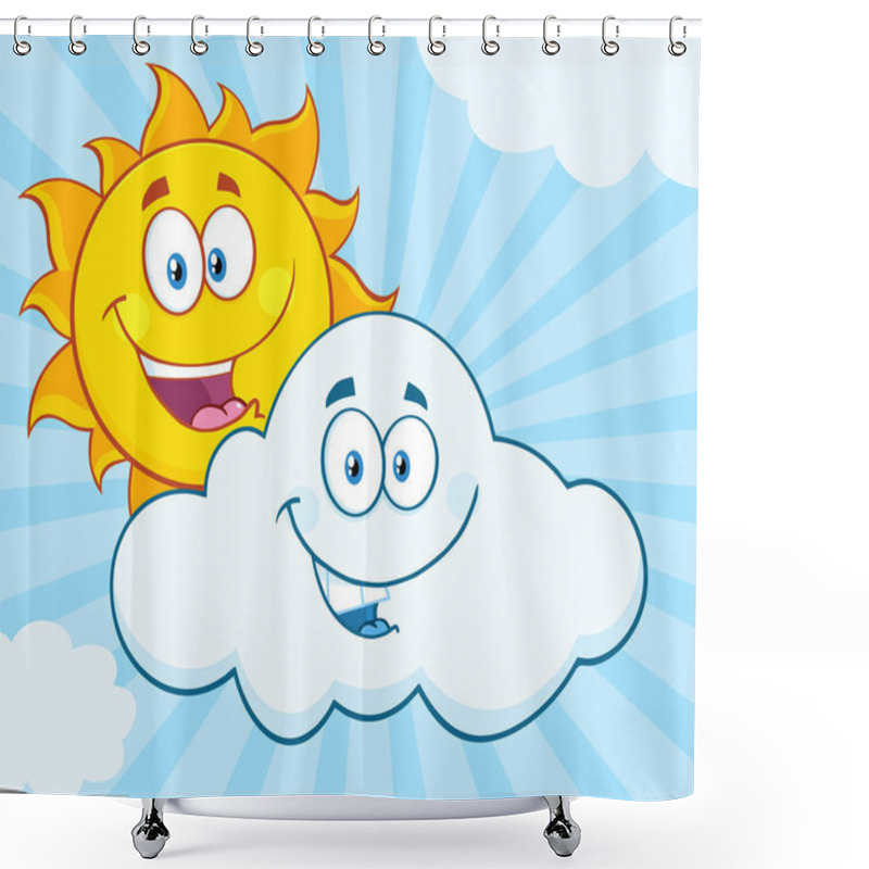 Personality  Sun Cartoon Character  Shower Curtains