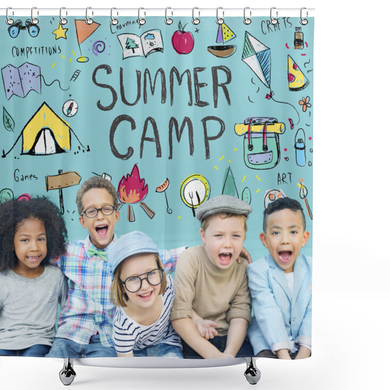 Personality  Children Friends Playing Together Shower Curtains