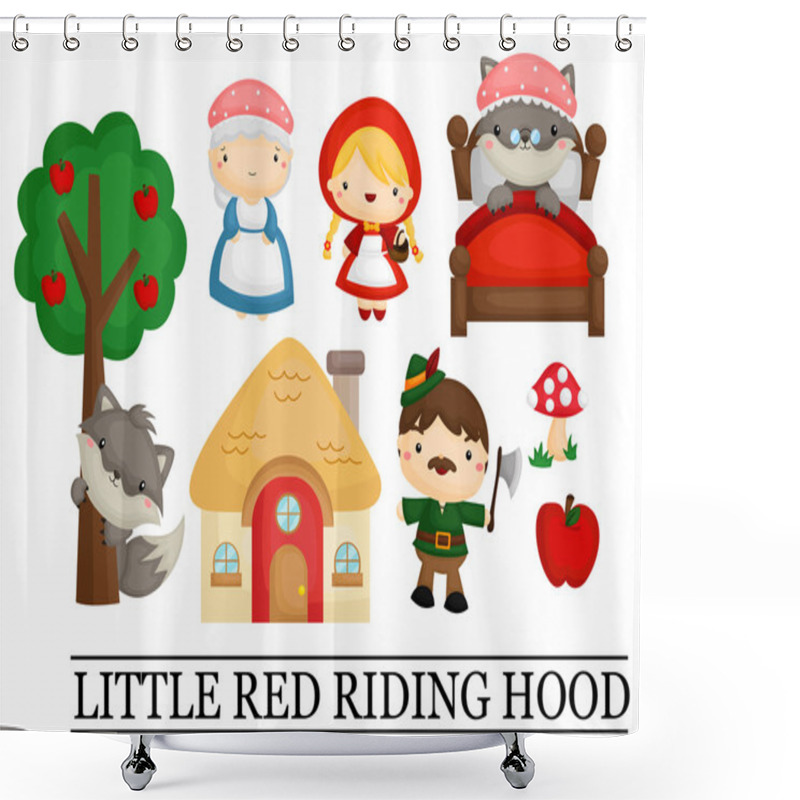 Personality  Little Red Riding Hood Shower Curtains