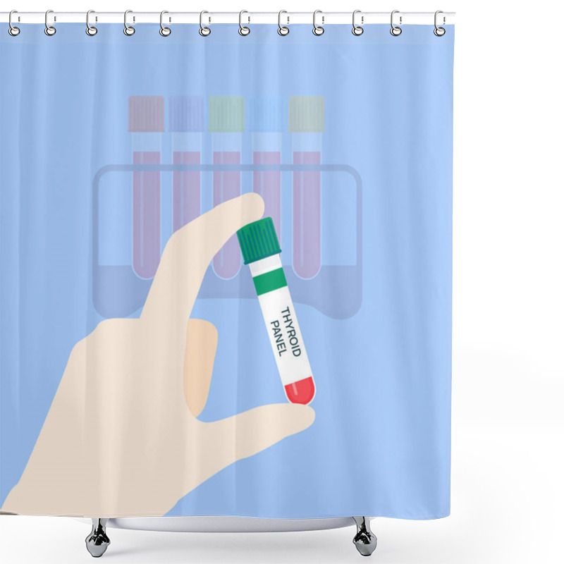 Personality  Thyroid Panel Test Tubing Shower Curtains