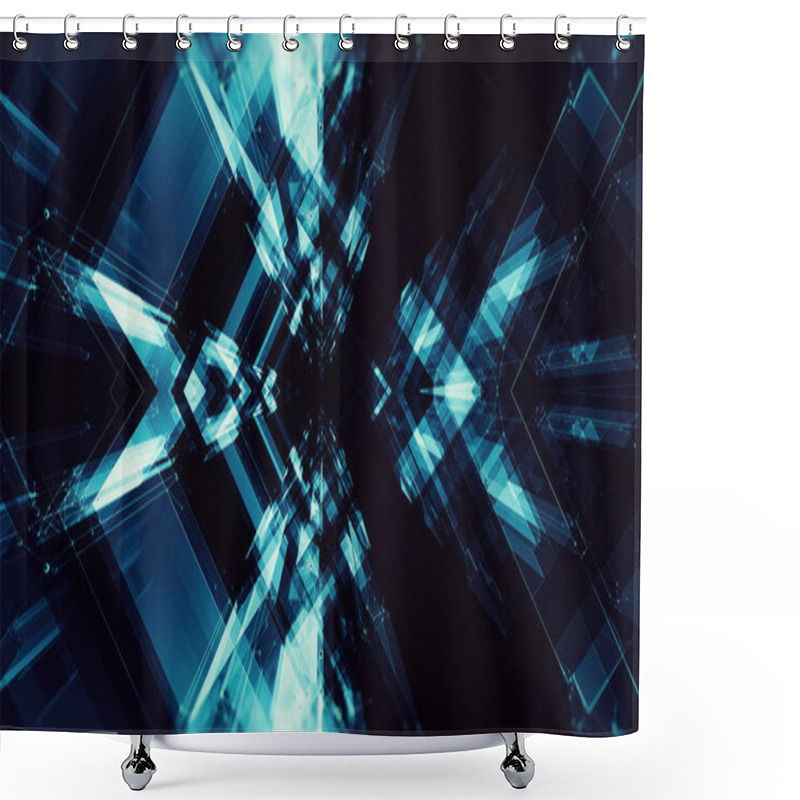 Personality  Abstract Background. Futuristic Concept. Space Technology. Futur Shower Curtains