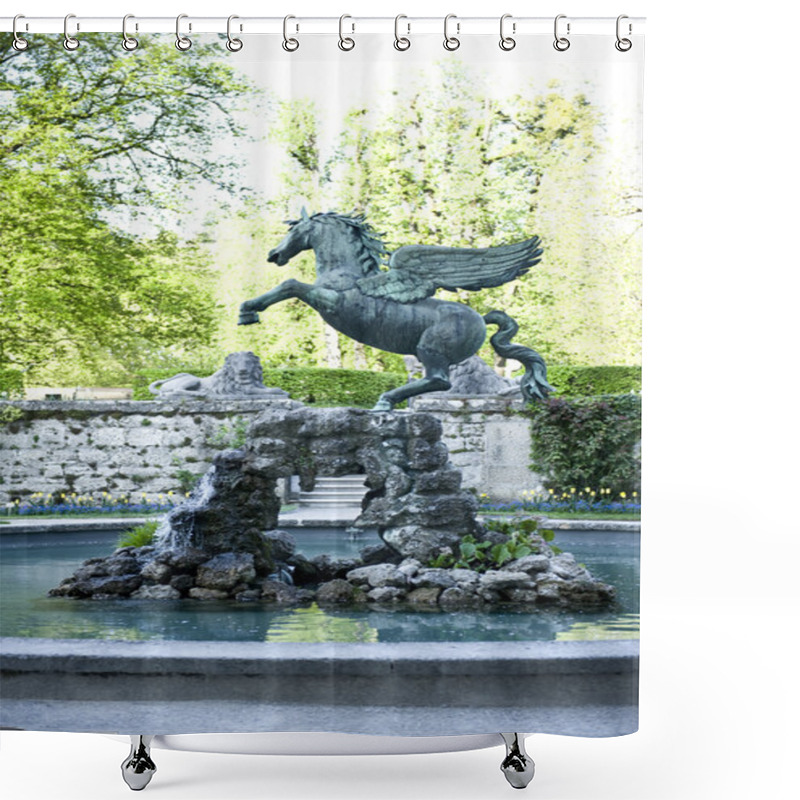 Personality  Flying Horse Statue Shower Curtains