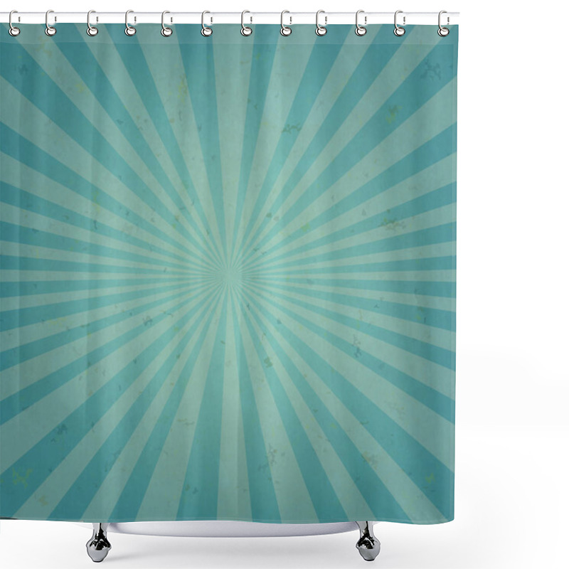 Personality  Old Sun Burst Background Shower Curtains