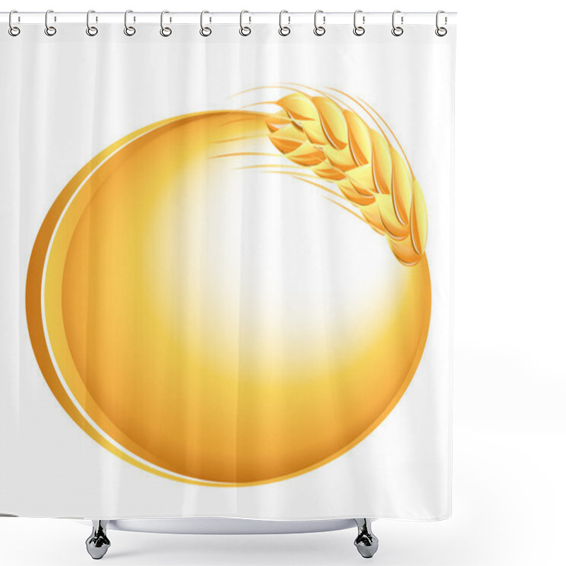 Personality  Wheat Ears Icon Shower Curtains