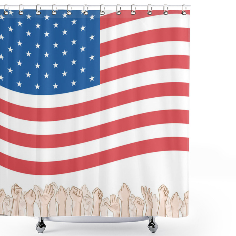 Personality  Happy Independence Day Card Shower Curtains