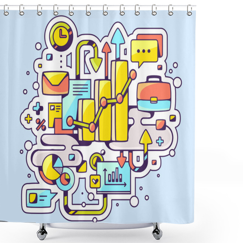 Personality  Analytical Graph And Business Processes Shower Curtains