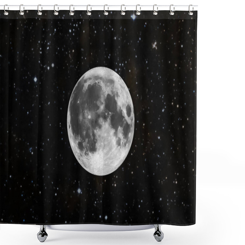 Personality  The Moon In Space With Stars. Elements Of The Image Furnished By NASA. Shower Curtains