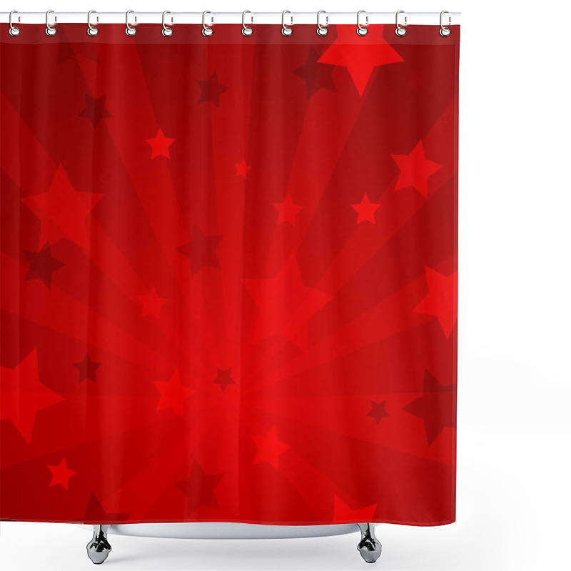 Personality  Abstract Background With Stars And Rays Shower Curtains