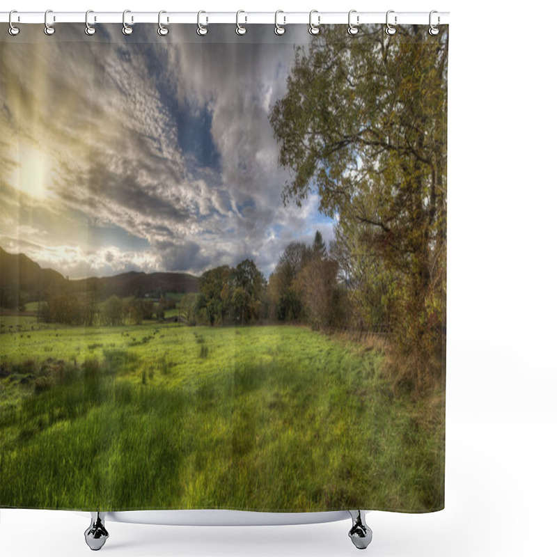 Personality  Sunset In The Keswick Lands, United Kingdom - England Shower Curtains