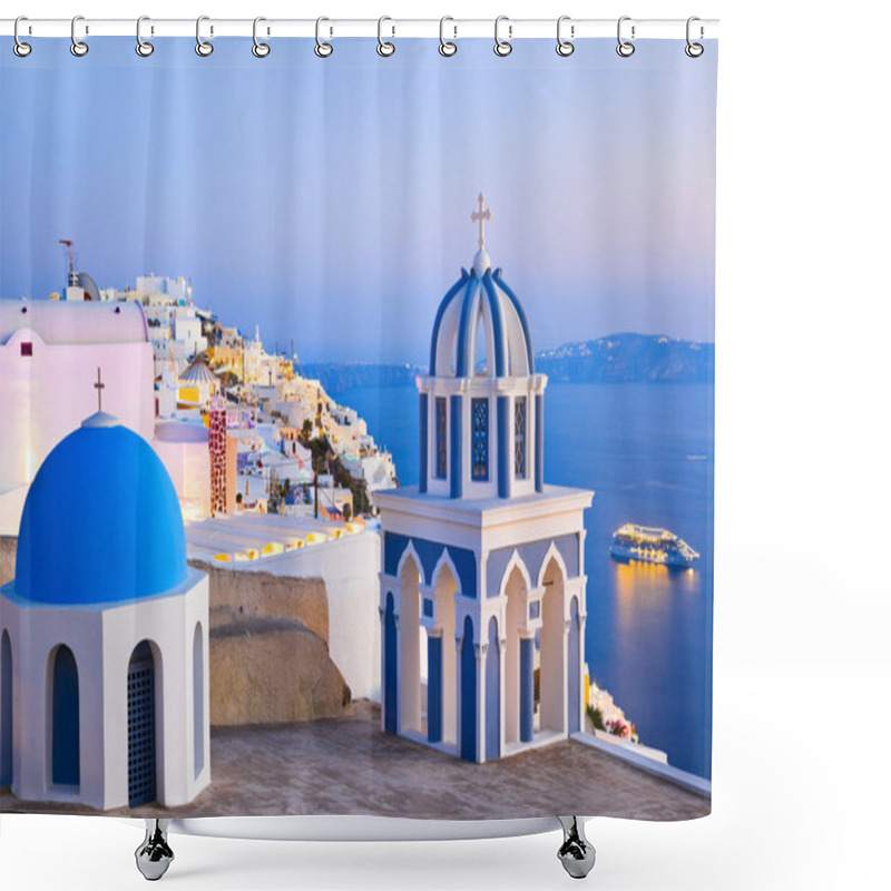 Personality  Santorini Sunset - Greece Shower Curtains