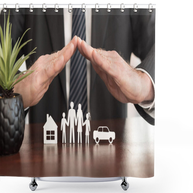 Personality  Concept Of Life, Home And Auto Insurance Shower Curtains