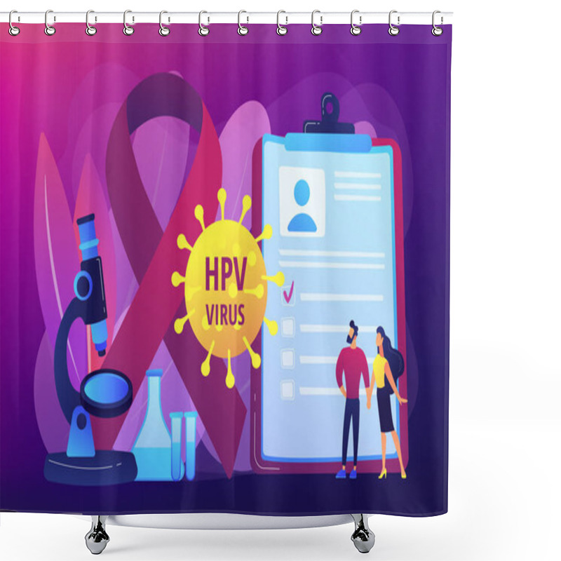 Personality  Risk Factors For HPV Concept Vector Illustration Shower Curtains