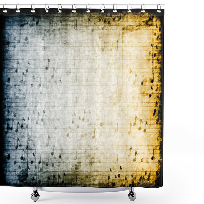 Personality  Music Themed Abstract Grunge Background Shower Curtains