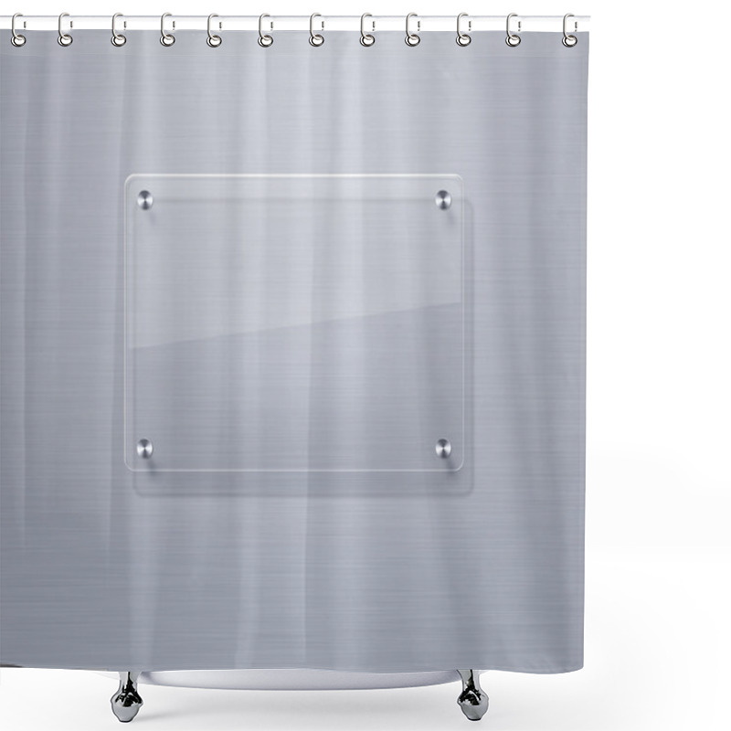 Personality  Blank Glass Plate Shower Curtains