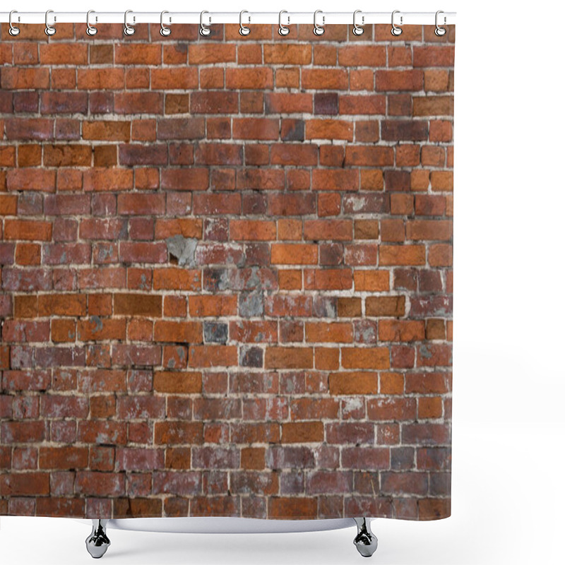 Personality  Brick Red Wall. Background Of A Old Brick House. Shower Curtains