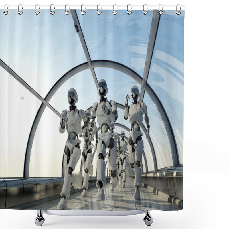 Personality   The Robots Shower Curtains