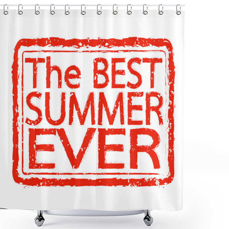 Personality  The BEST SUMMER EVER Stamp Text Design Shower Curtains