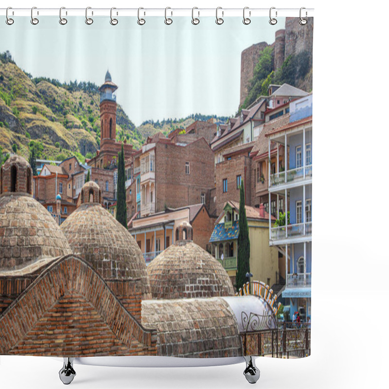 Personality  Minaret Of Juma Mosque, Sulfur Baths In Old Tbilisi Shower Curtains