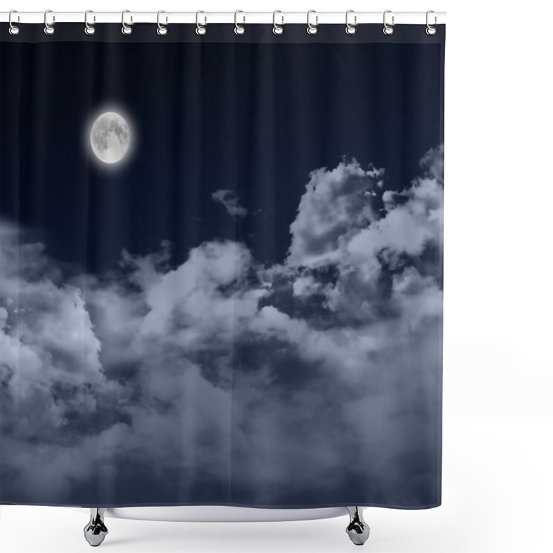 Personality  Full Moon By Night Shower Curtains