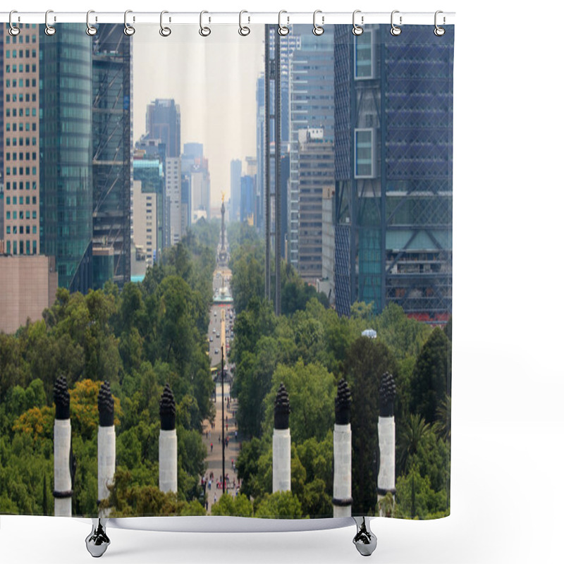 Personality  Skyline In Mexico City Shower Curtains