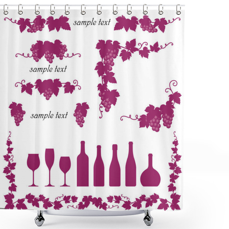 Personality  Decorative Grape Illustration Shower Curtains