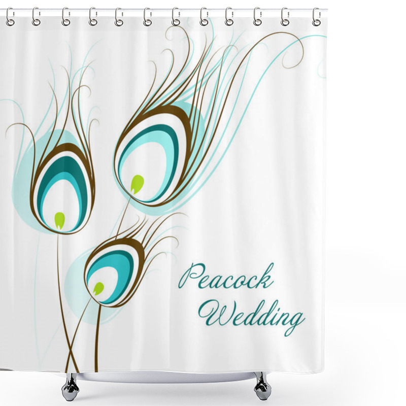 Personality  Peacock Card Shower Curtains