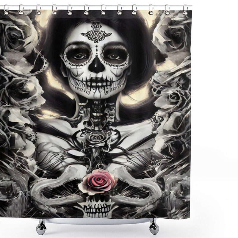 Personality  Goddess Of Death Painting Shower Curtains